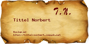 Tittel Norbert névjegykártya