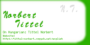 norbert tittel business card